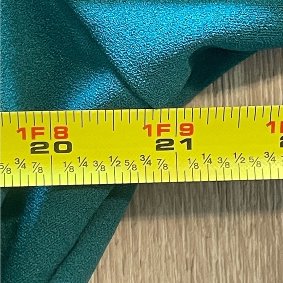 Lane Bryant Women’s Midi Dress Size 20 Green Ruched Waist 3/4 Sleeve Pull Over - Picture 10 of 14